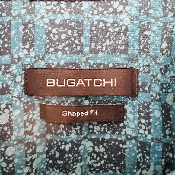 Bugatchi Shaped Fit Print Button down Shirt - Picture 5 of 6